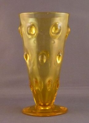 Webb Gay Glass Bullseye vase
Sunshine amber, unmarked
Keywords: blown;british;vase