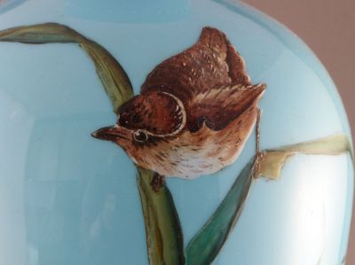 Bohemian enamelled vase, blue
Wren
Keywords: enamelgilt;vase;czech